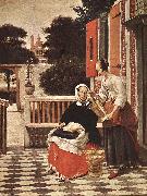 HOOCH, Pieter de Woman and Maid sg china oil painting reproduction